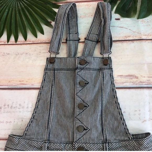 Vintage 90s Striped Short Overalls 
Size S - Picture 4 of 8